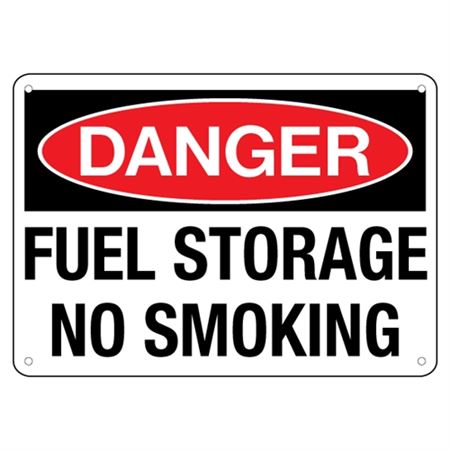 Danger Fuel Storage No Smoking  Sign